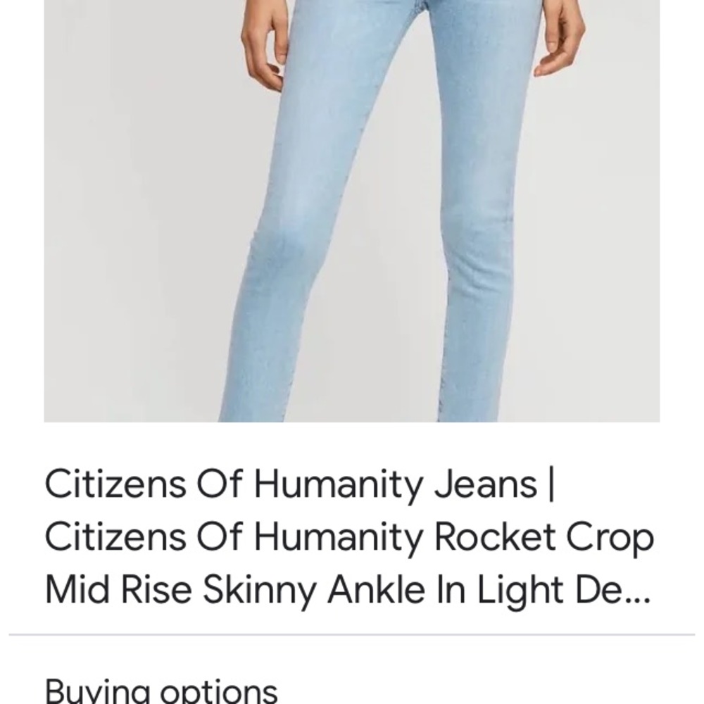 Citizens of humanity Los Angeles light wash slight distress